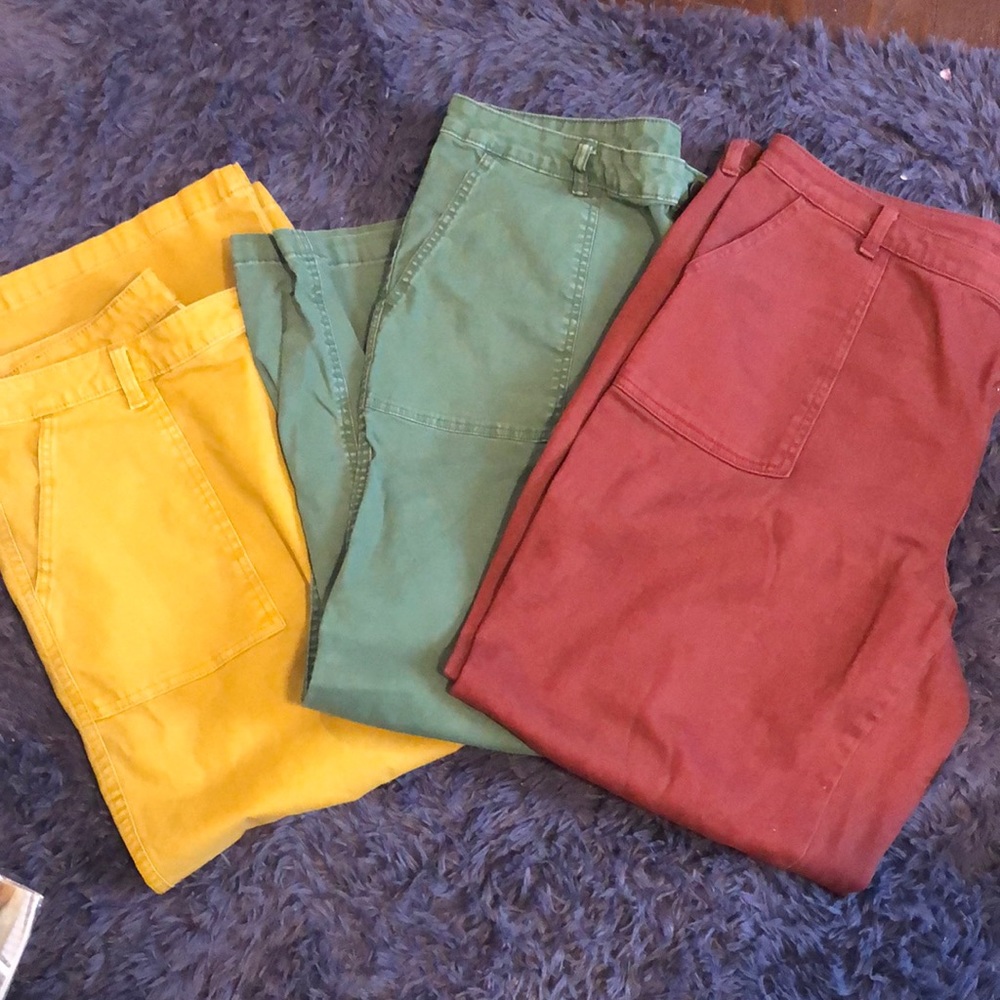 3 pairs wide leg jeans